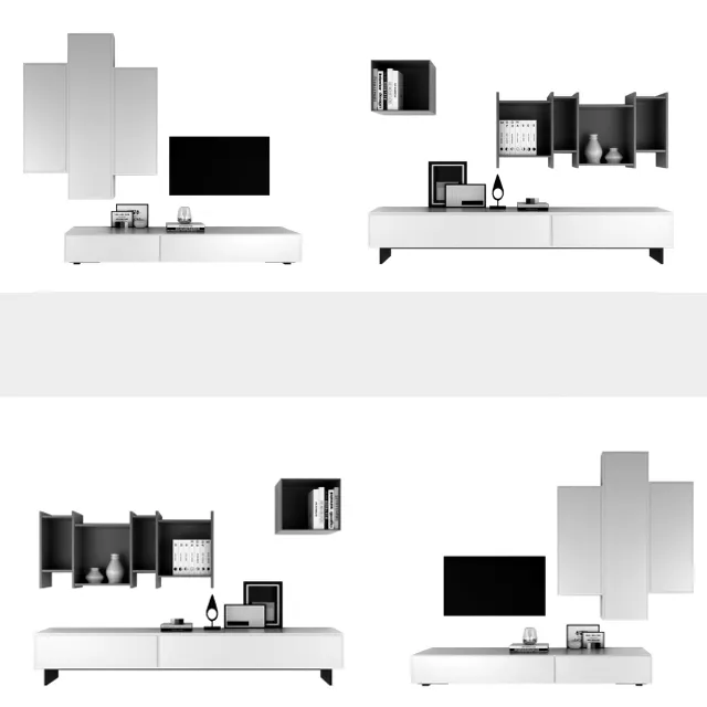 furniture – BoConcept Lugano wall system  set 2 3D Model