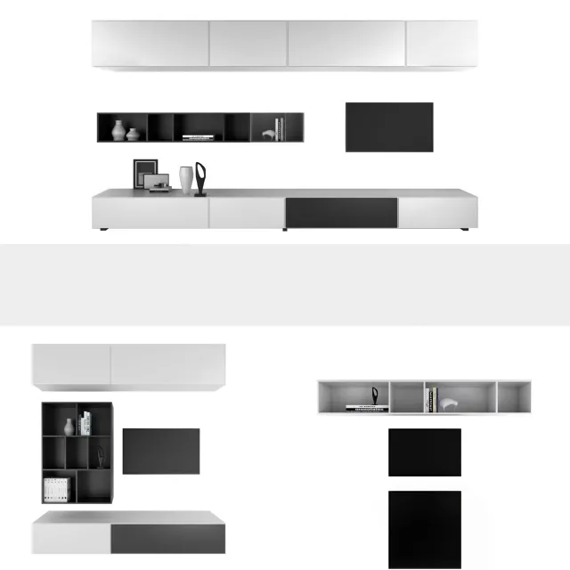 furniture – BoConcept Lugano wall system set 3 3D Model