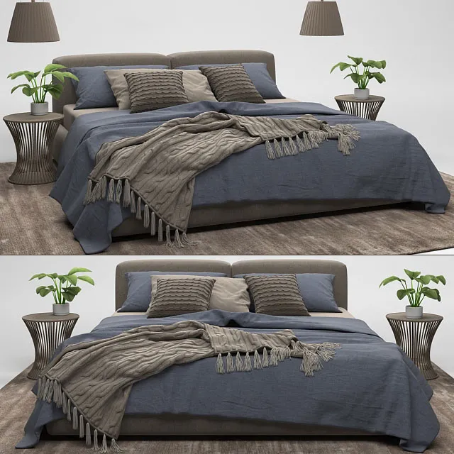 furniture – Bolton bed Poliform 1 3D Model furniture – Bolton bed Poliform 1 3D Model