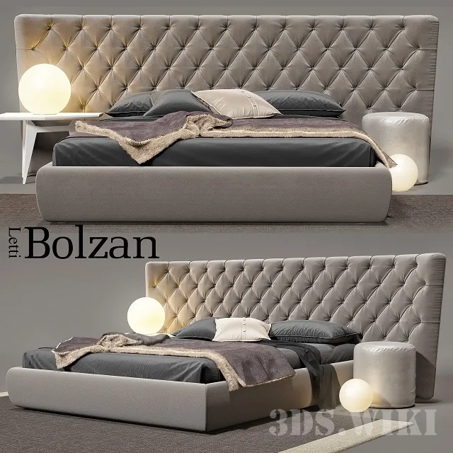 furniture – Bolzan Letti Selene bed large 3D Model