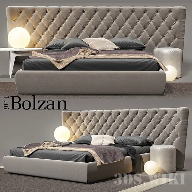 furniture – Bolzan Letti Selene large bed 3D Model furniture – Bolzan Letti Selene large bed 3D Model