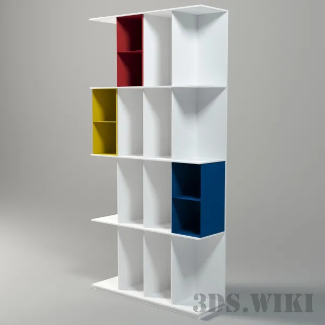 furniture – Bookcase Division 3D Model furniture – Bookcase Division 3D Model