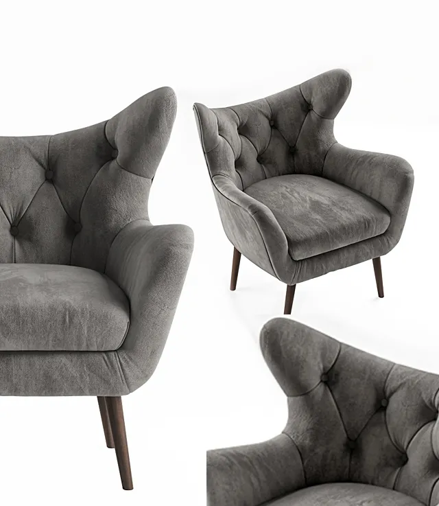 furniture – Bouck Wingback Chair 3D Model