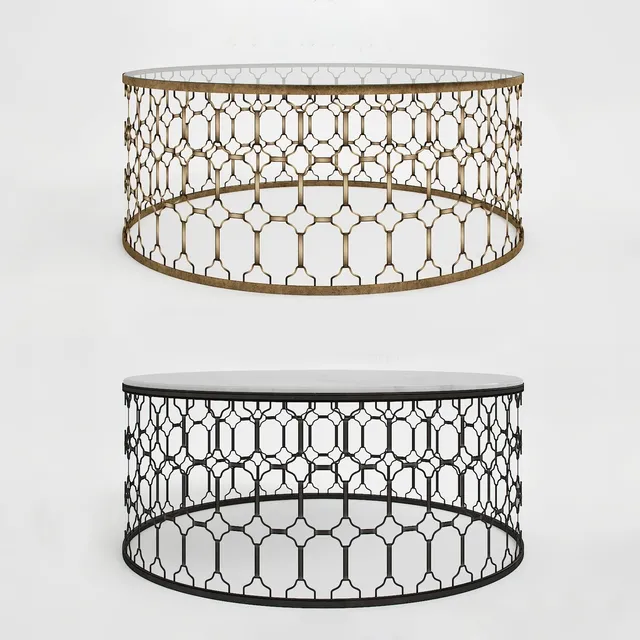 furniture – Box Living Parker coffee table glass and marble 3D Model