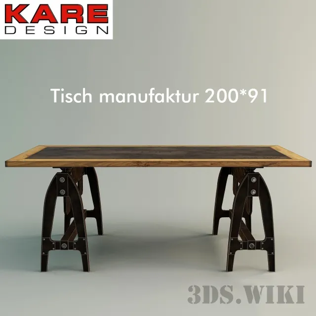 furniture – Braun Holz Esstisch by Kare Design table 3D Model