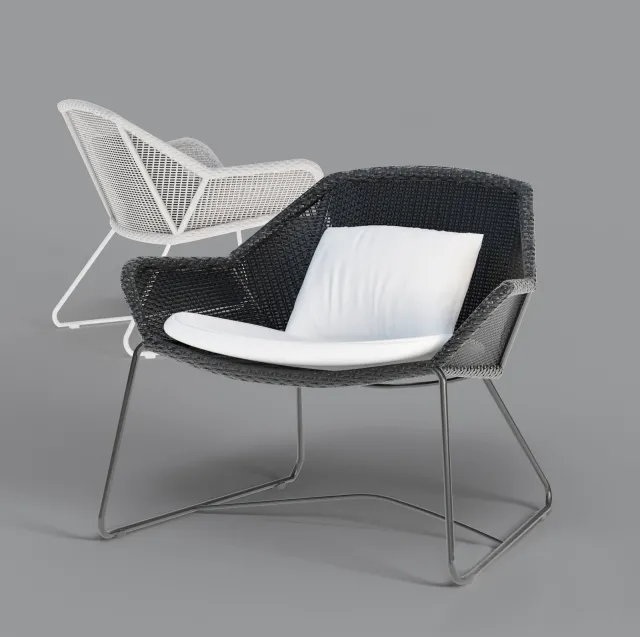 furniture – Breeze lounge chair side table 3D Model