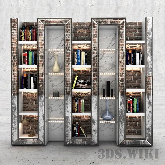 furniture – Brick bookshelf 3D Model furniture – Brick bookshelf 3D Model