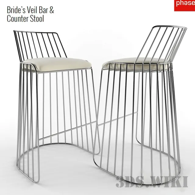furniture – Bride’s Veil bar stool 3D Model furniture – Bride’s Veil bar stool 3D Model
