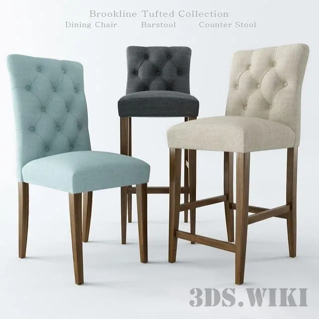 furniture – Brookline Tufted chairs 3D Model