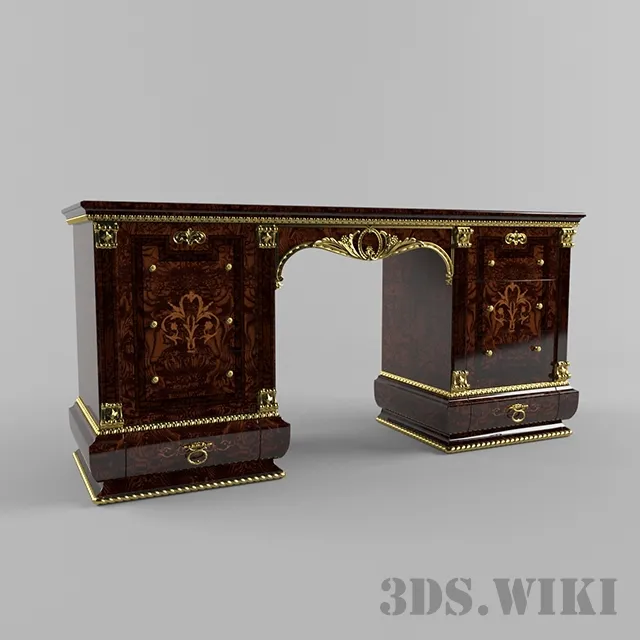 furniture – Brown dressing table Amadeus 1680 by AR Arredamenti 3D Model