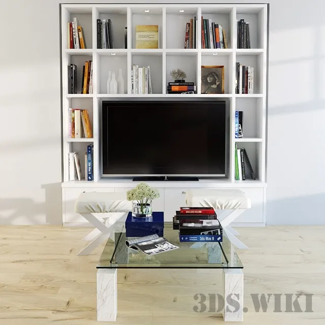 furniture – Built-in TV wall 3D Model furniture – Built-in TV wall 3D Model