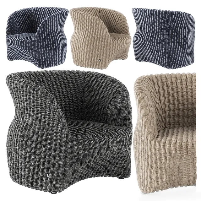 furniture – Busnelli Uma armchairs 02 3D Model