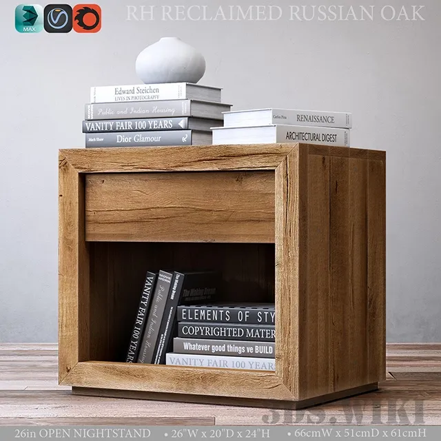 furniture – Cabinet Restoration Hardware 26in open 3D Model furniture – Cabinet Restoration Hardware 26in open 3D Model