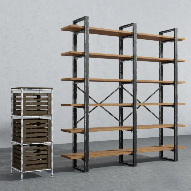 furniture – Cabinet with racks 6 3D Model
