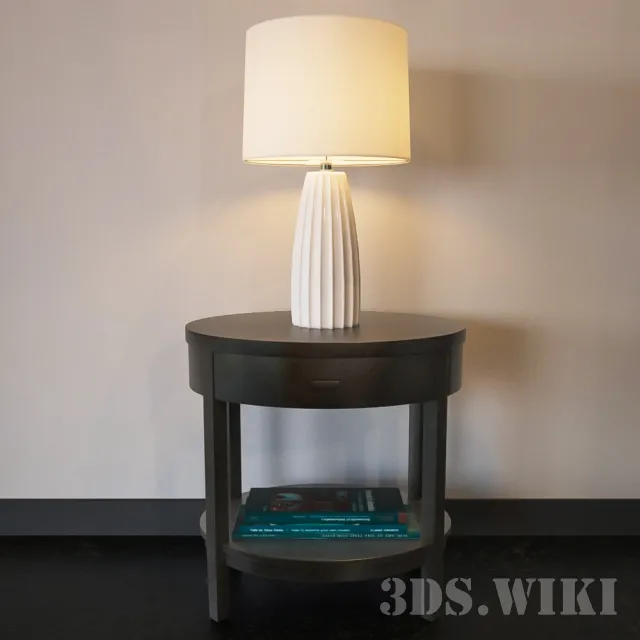 furniture – Cabinet with table lamp Arch Charcoal 3D Model