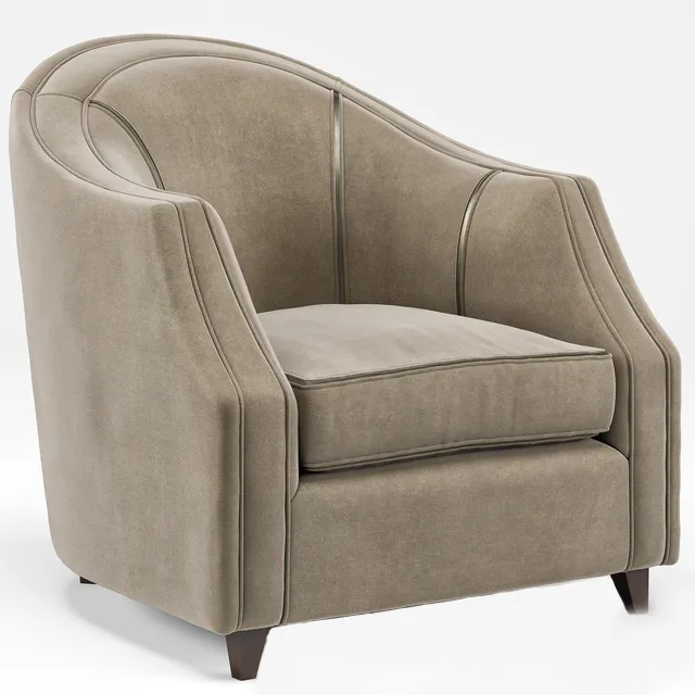 furniture – Camel Velvet armchair 47 3D Model
