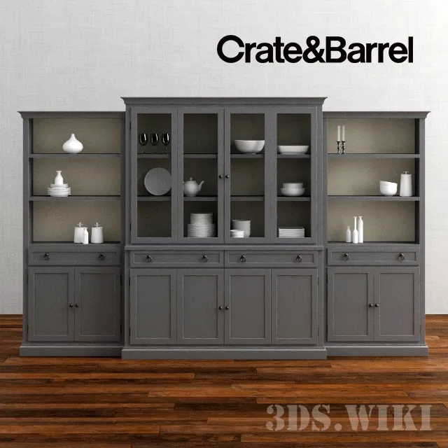 furniture – Cameo Gray Modular Storage Collection 3D Model