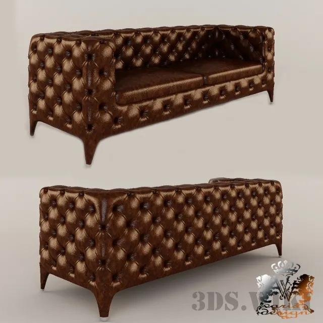 furniture – Capitone Designer Sofa 3D Model