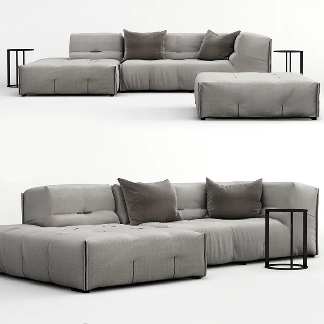 furniture – Capitone gray sofa 08 3D Model furniture – Capitone gray sofa 08 3D Model