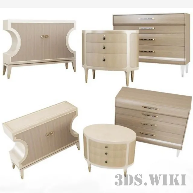 furniture – Caracole Thumbs and Decor set 3D Model