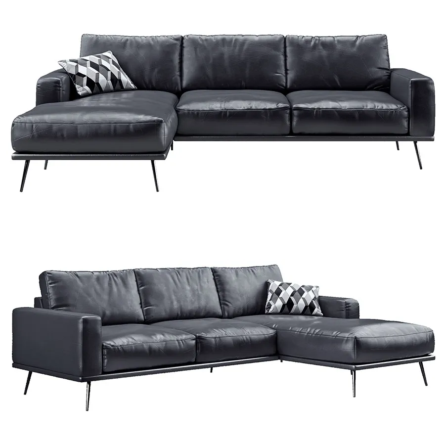 furniture – Carlton black sofa 3D Model
