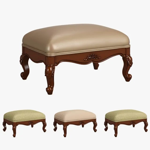 furniture – Carpenter Casual chair foot stool 683x483x305 230 1 3D Model