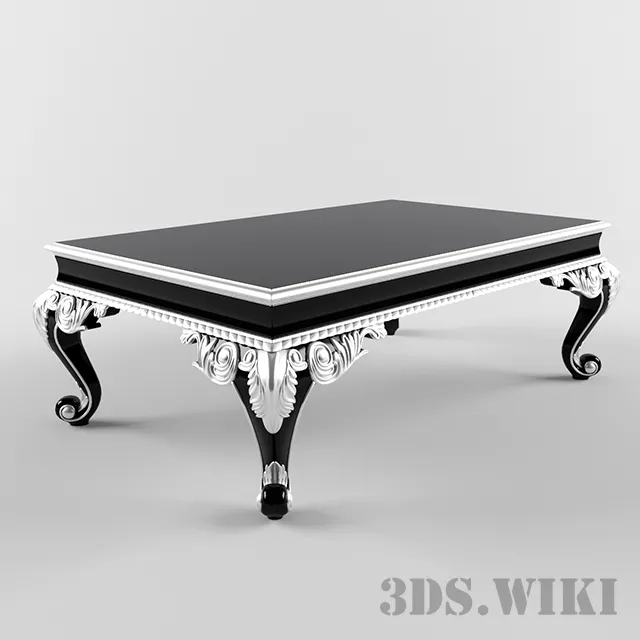 furniture – Carved coffee table 3D Model