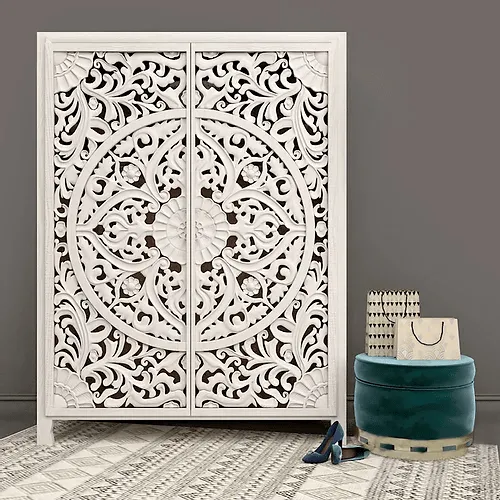 furniture – Carved Lombok Armoire 3D Model