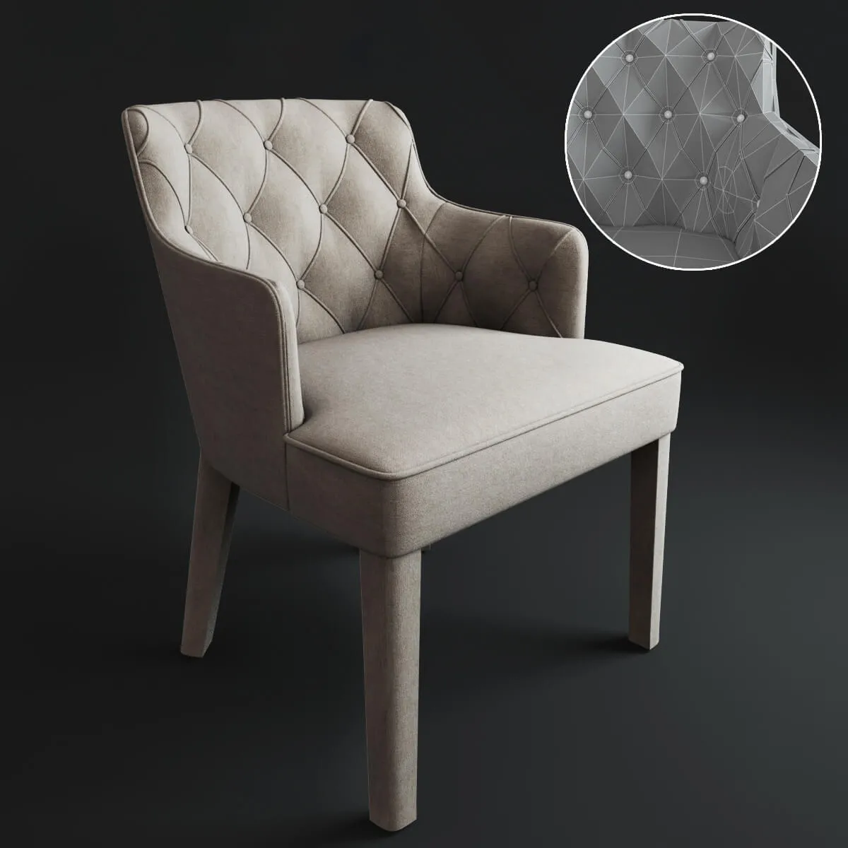 furniture – Casamilano royale capitone 3D Model