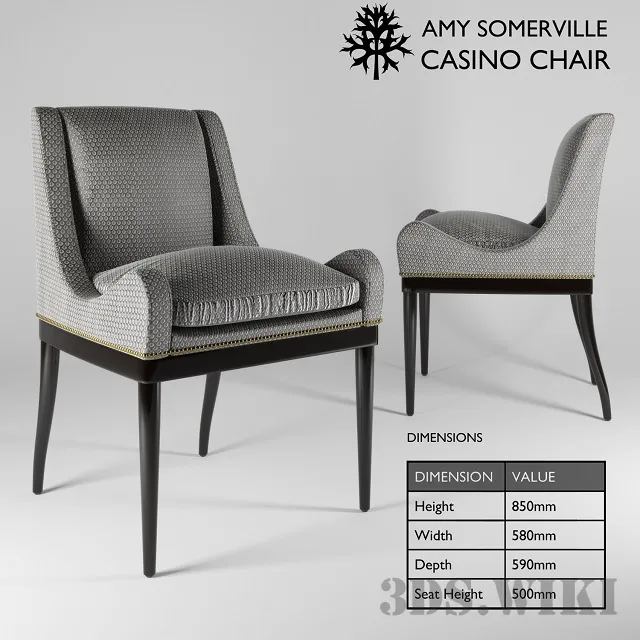 furniture – Casino chair AMY SOMERVILLE 3D Model