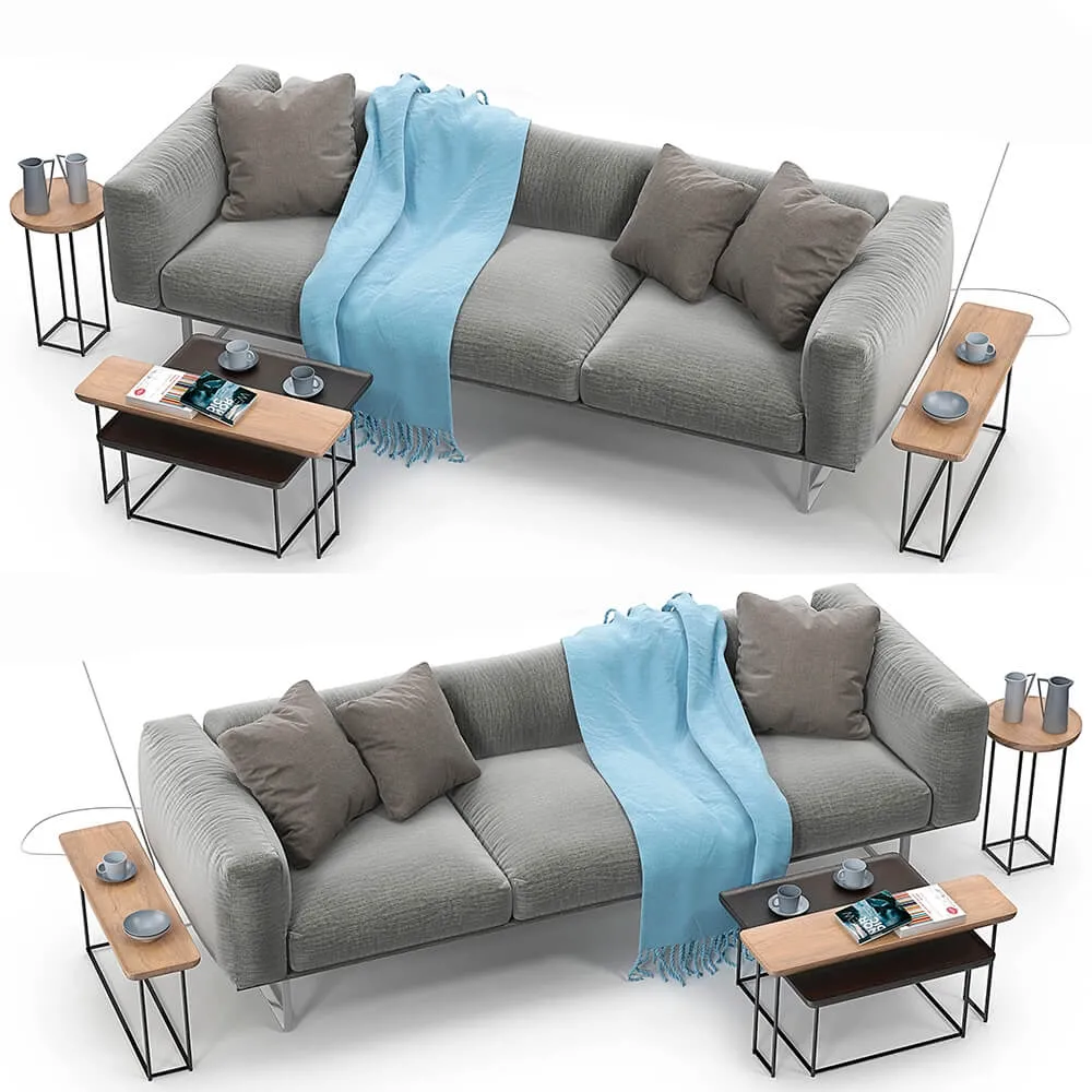 furniture – Cassina 206 cube sofa set 3D Model furniture – Cassina 206 cube sofa set 3D Model