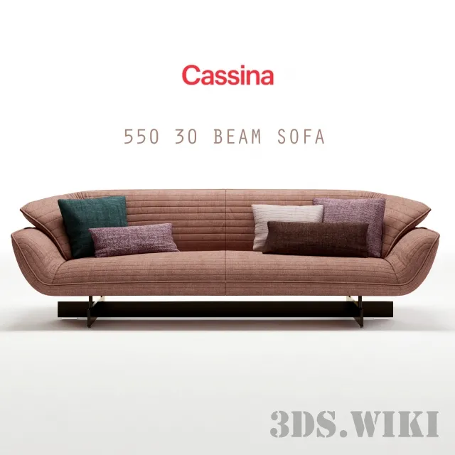 furniture – Cassina 550 30 Beam sofa 3D Model