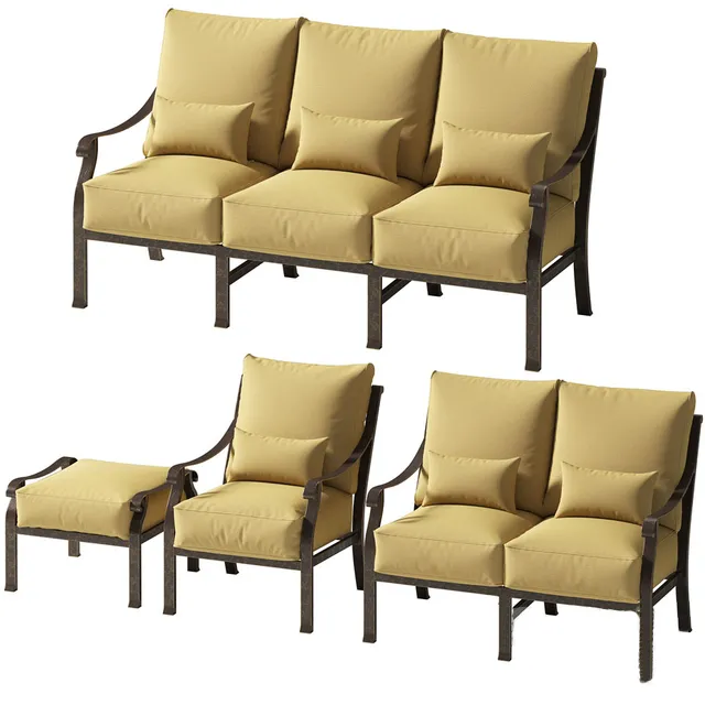 furniture – Castelle Madrid collection armchairs 1 3D Model