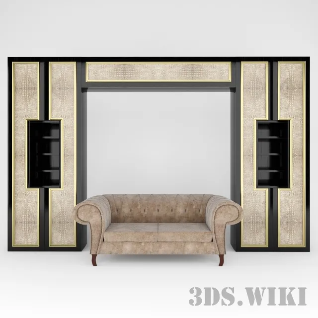 furniture – Cayman wardrobe and Alex sofa Homemotions 3D Model