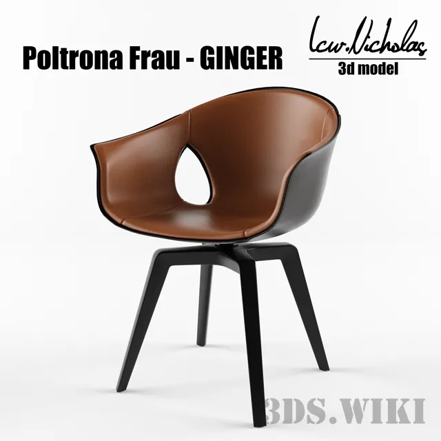furniture – Chair – armchair Poltrona Frau Ginger 3D Model