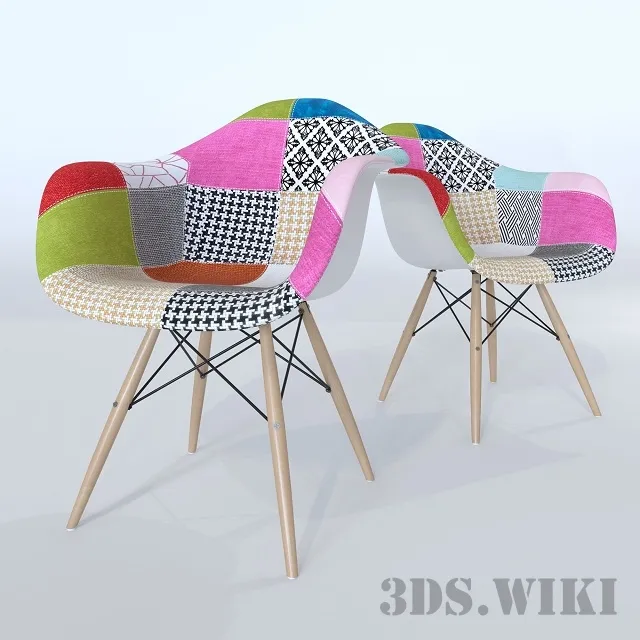 furniture – Chair designer Eames DAW Patchwork 3D Model