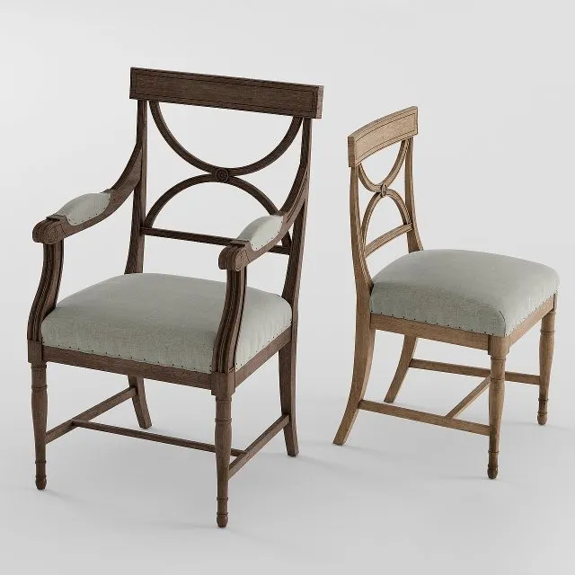 furniture – Chair Gustavian x-back by Restoration Hardware 3D Model furniture – Chair Gustavian x-back by Restoration Hardware 3D Model