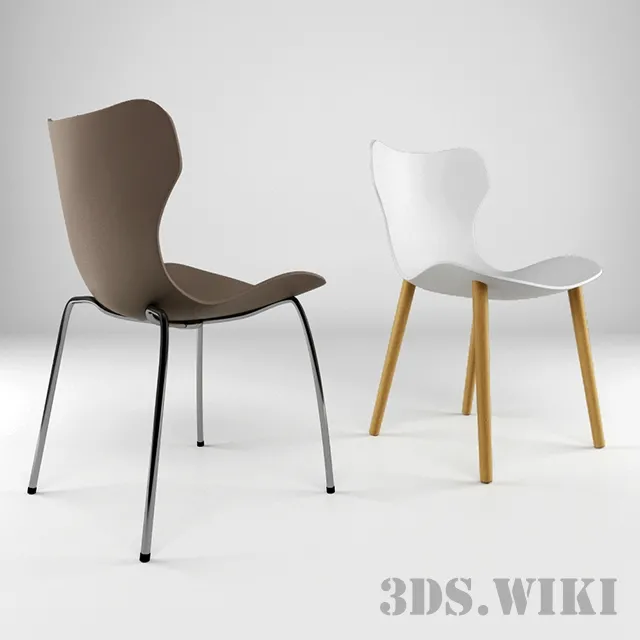 furniture – Chair Papilio Shell – B&B Italia 3D Model