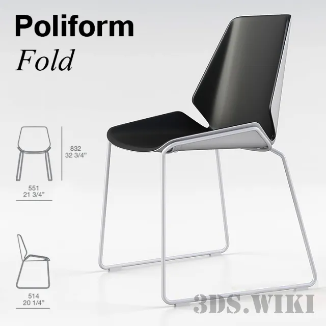 furniture – Chair Poliform Fold 3D Model