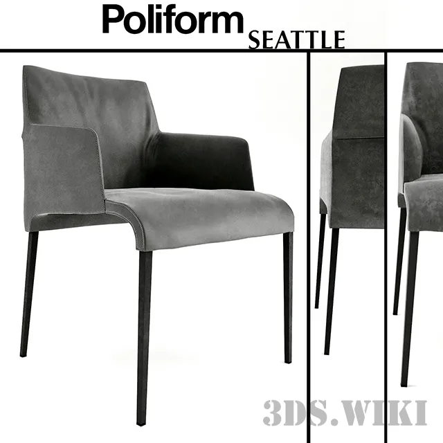furniture – Chair SEATTLE By poliform 3D Model