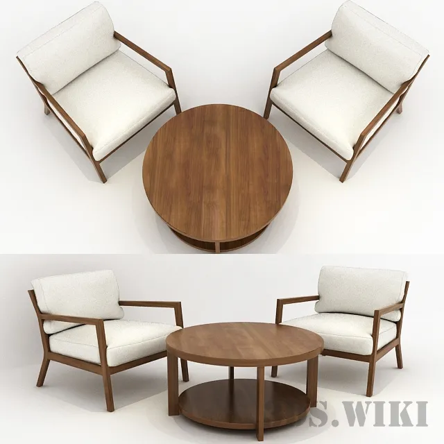 furniture – Chair Table Set 3D Model
