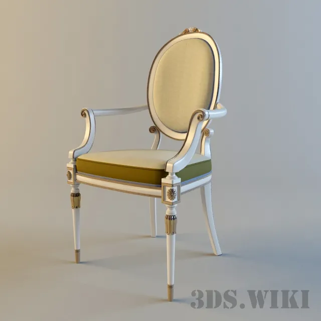 furniture – Chair with armrests Margaret Flexform 3D Model