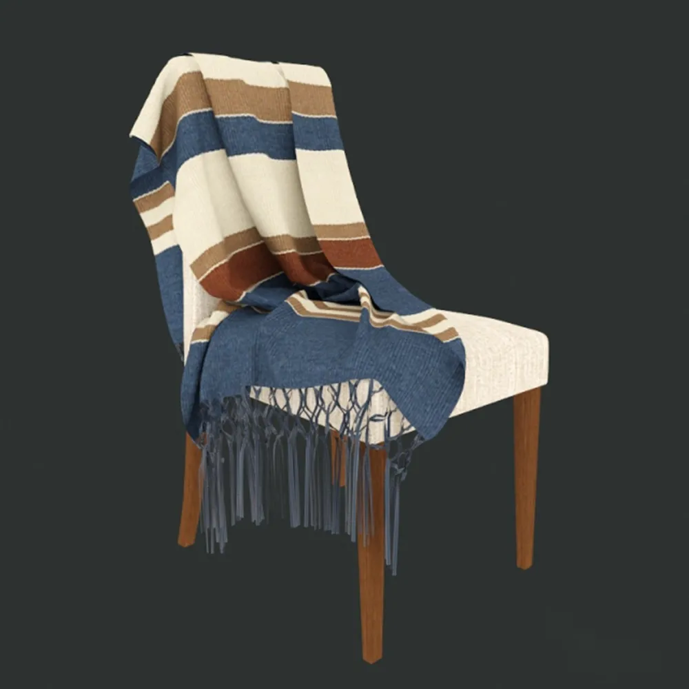 furniture – Chair with scarf 3D Model