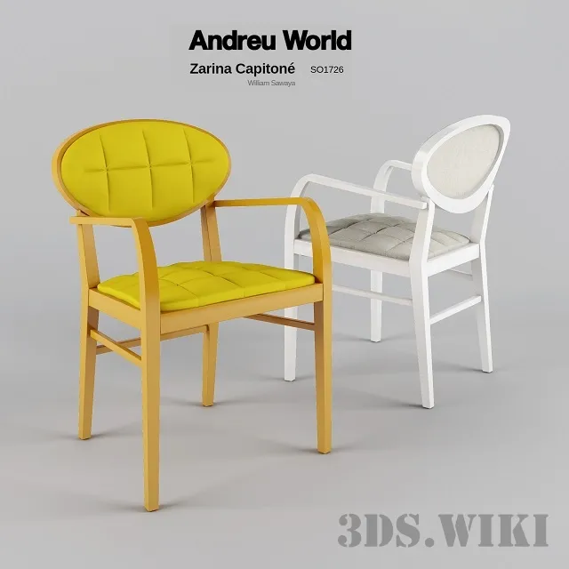 furniture – Chair ZARINA CAPITONE SO1726 3D Model