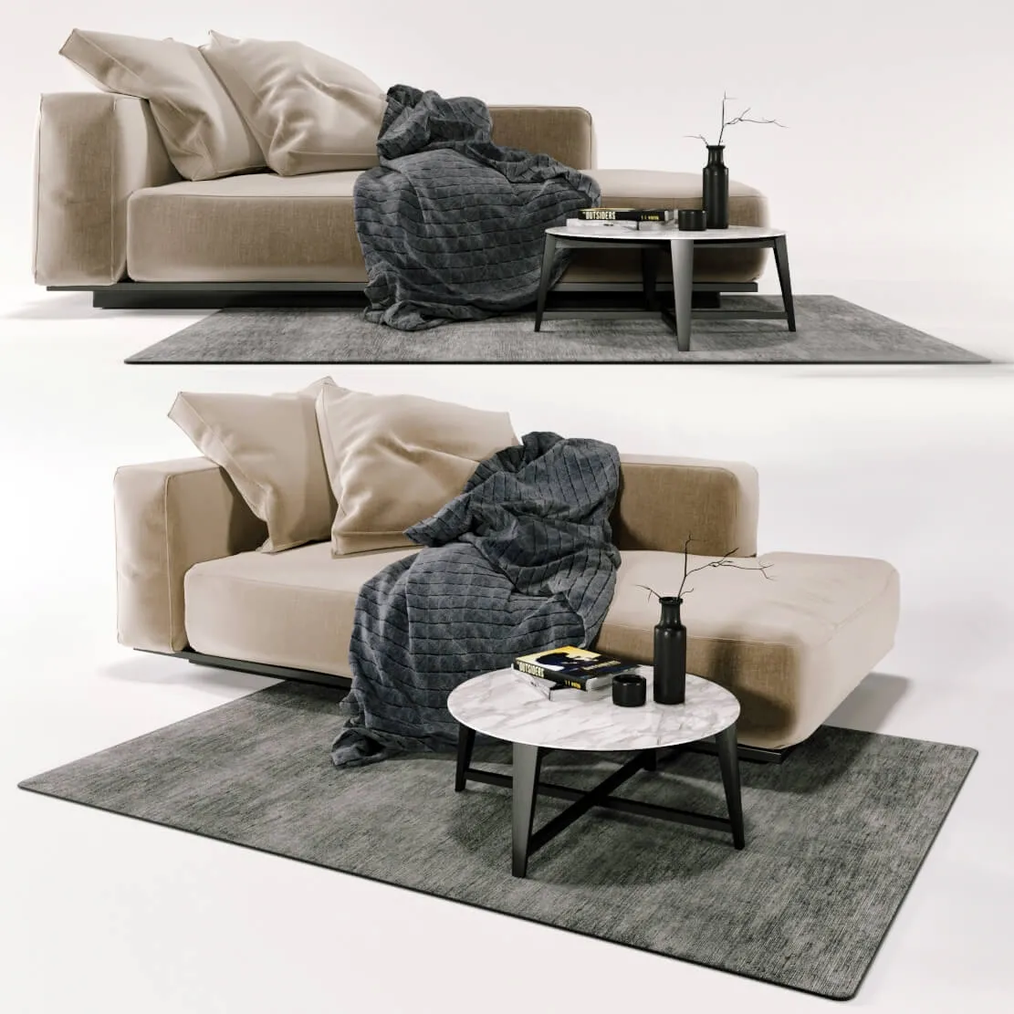 furniture – Chaise longue – dormeuse grandemare 3D Model furniture – Chaise longue – dormeuse grandemare 3D Model