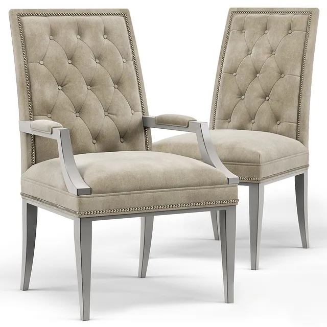furniture – Cheska Upholstered Tufted chairs 3D Model