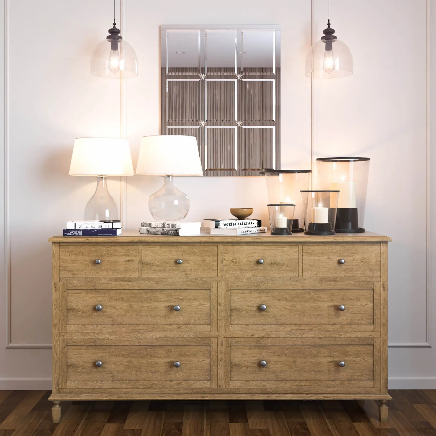 furniture – Chest of drawer with table lamps 4 3D Model furniture – Chest of drawer with table lamps 4 3D Model