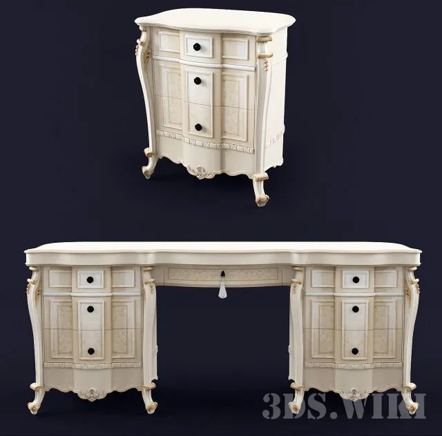 furniture – Chest of drawers and bedside table Signorini Coco Partenope 3D Model