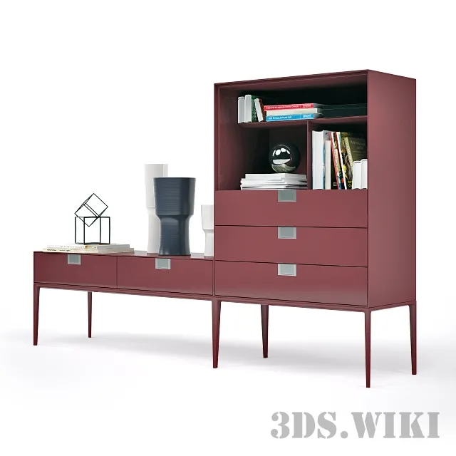 furniture – Chest of drawers B&B ITALIA ALCOR STORAGE UNITS 3D Model