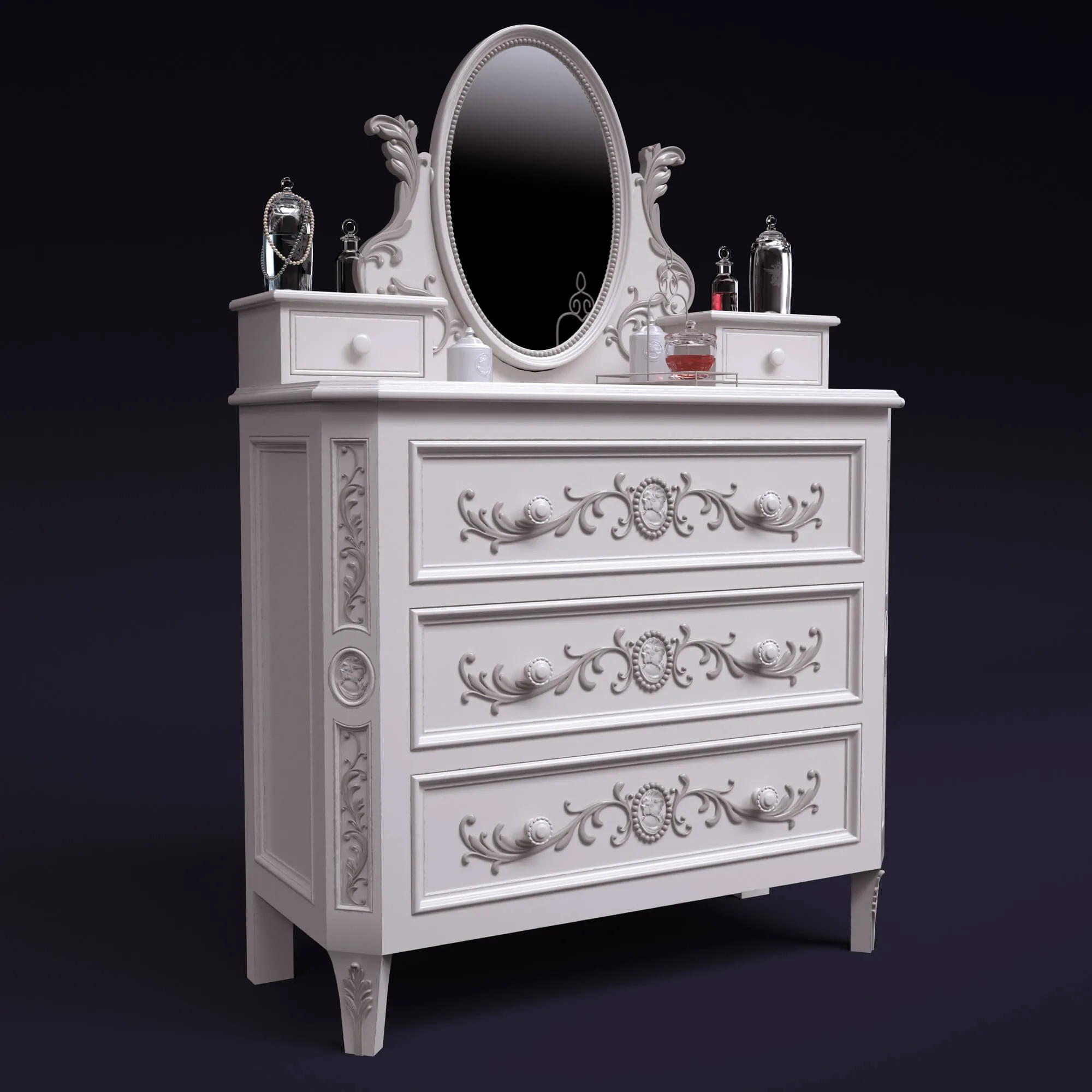 furniture – Chest of drawers Cameo 3D Model furniture – Chest of drawers Cameo 3D Model